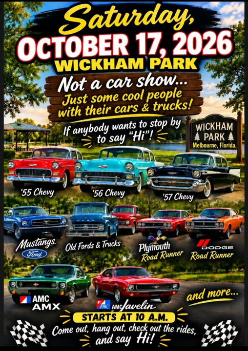 Flyer for Wickham Park Car Show