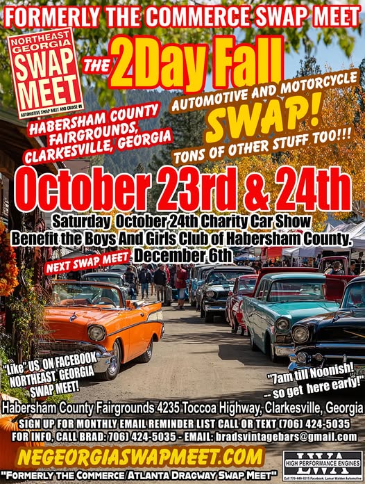 Flyer for The 2Day Fall Automotive and Motorcycle Swap