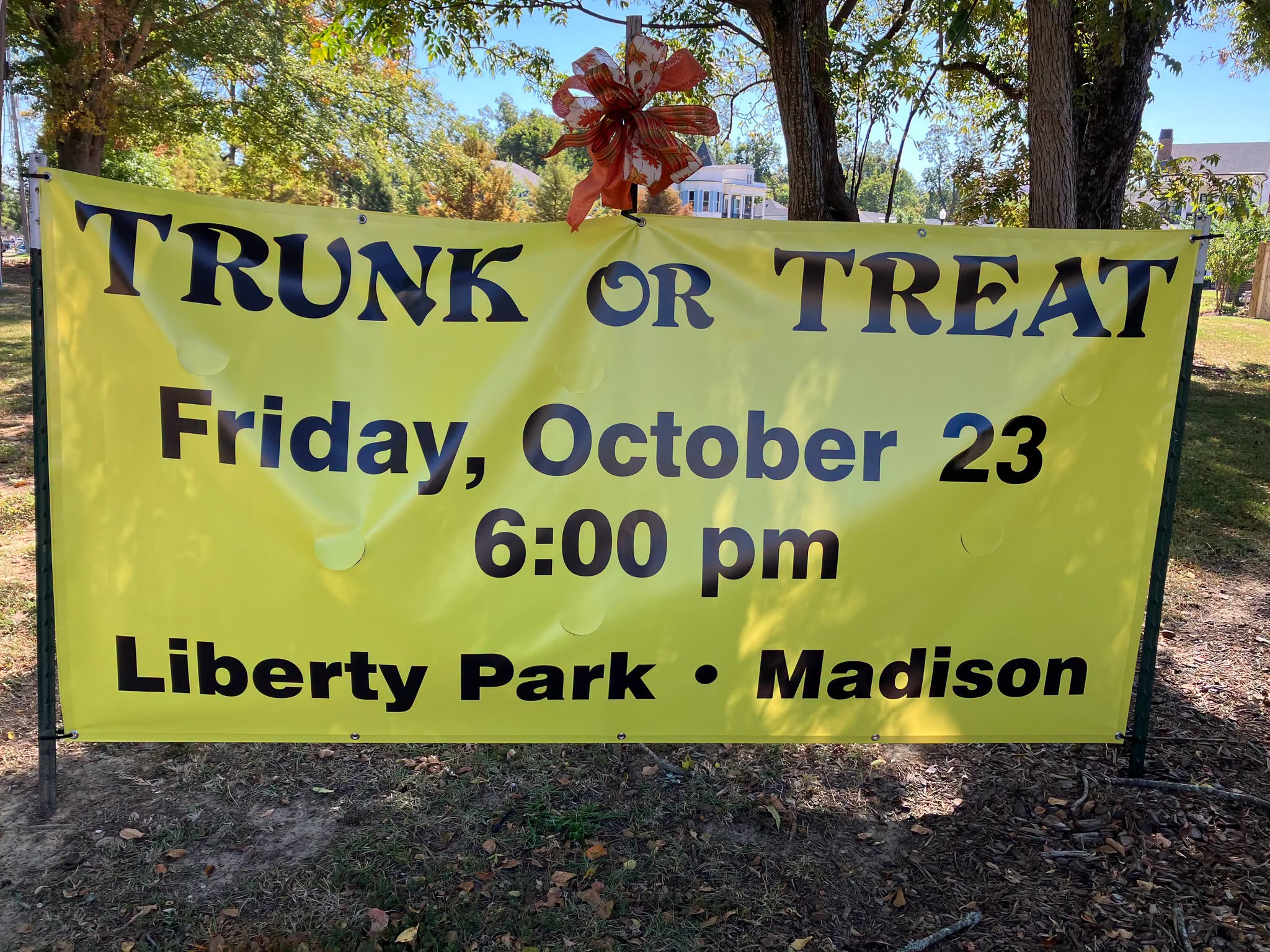 Flyer for Liberty Park Trunk or Treat