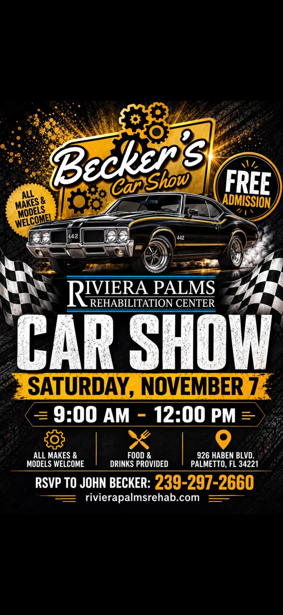 Flyer for Becker's Car Show
