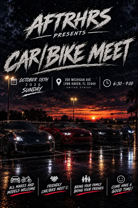 Flyer for AFTRHRS CariBike Meet