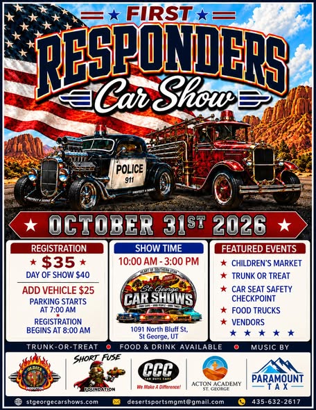 Flyer for FIRST Responders Car Show