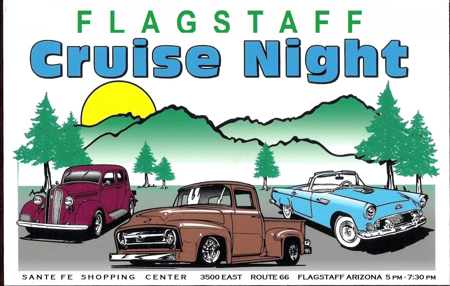 Flyer for Flagstaff Flagstaff Cruise Night