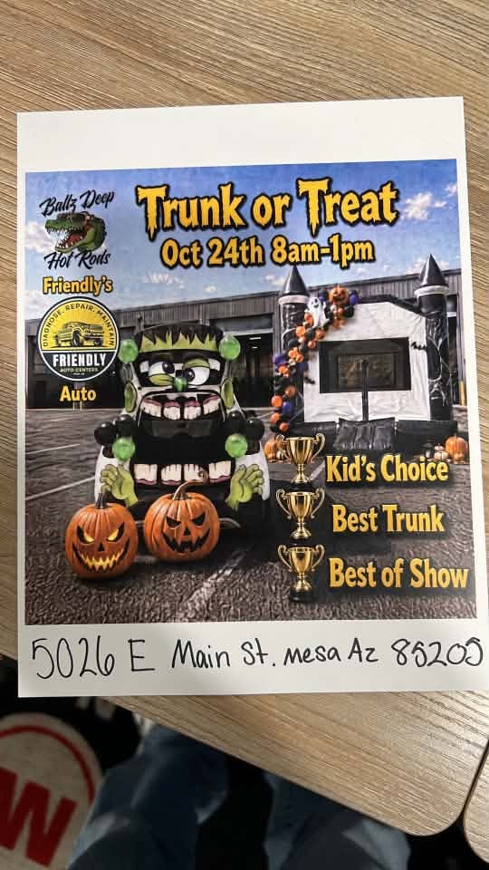 Flyer for Bultz Deep Hot Rods Trunk or Treat