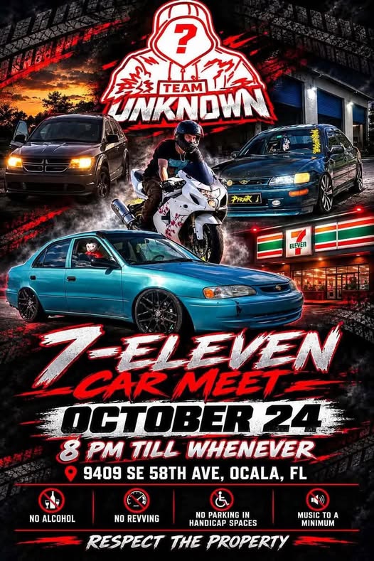 Flyer for 7-Eleven Car Meet
