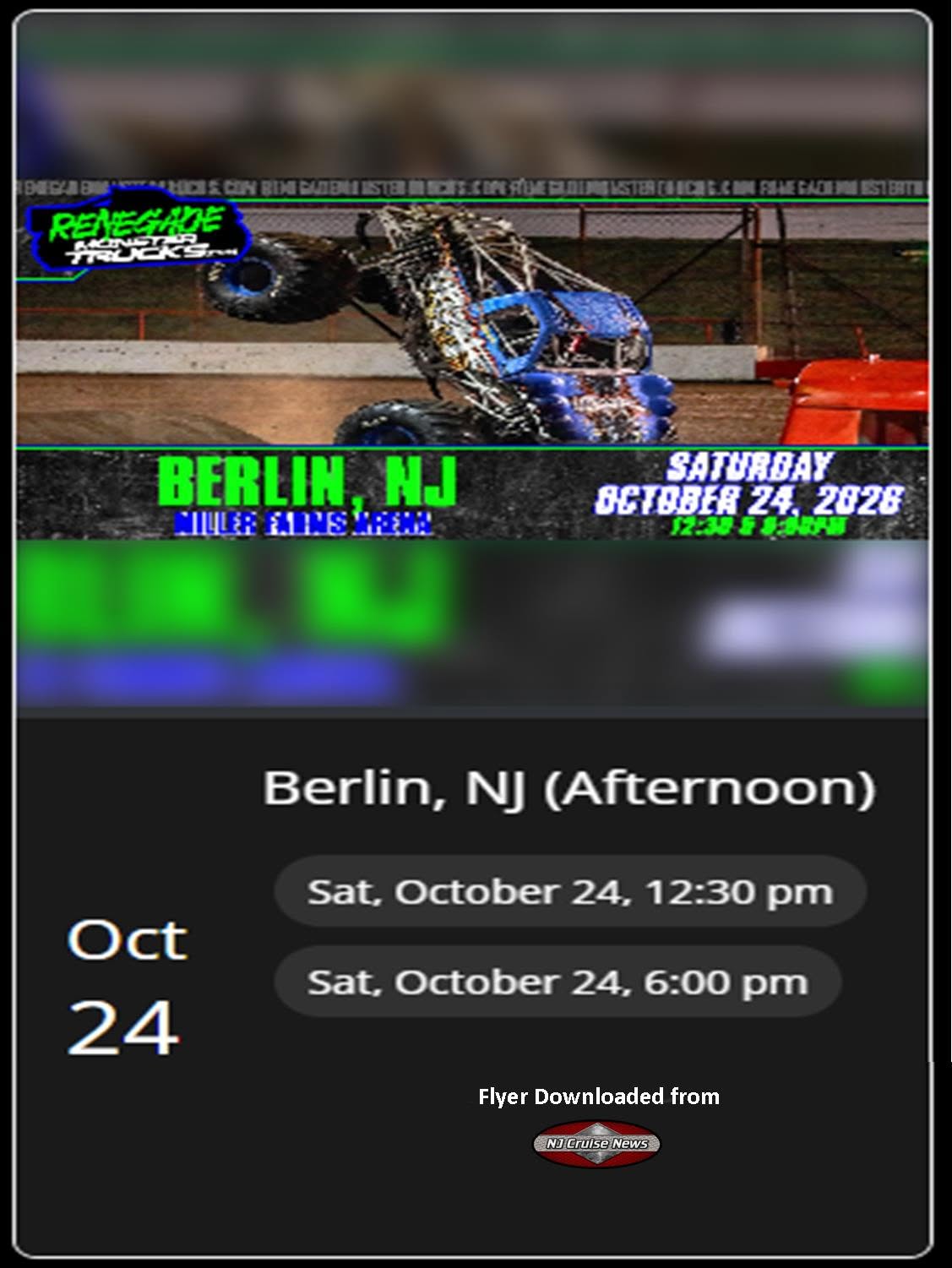 Flyer for Renegade Trucks Berlin, NJ