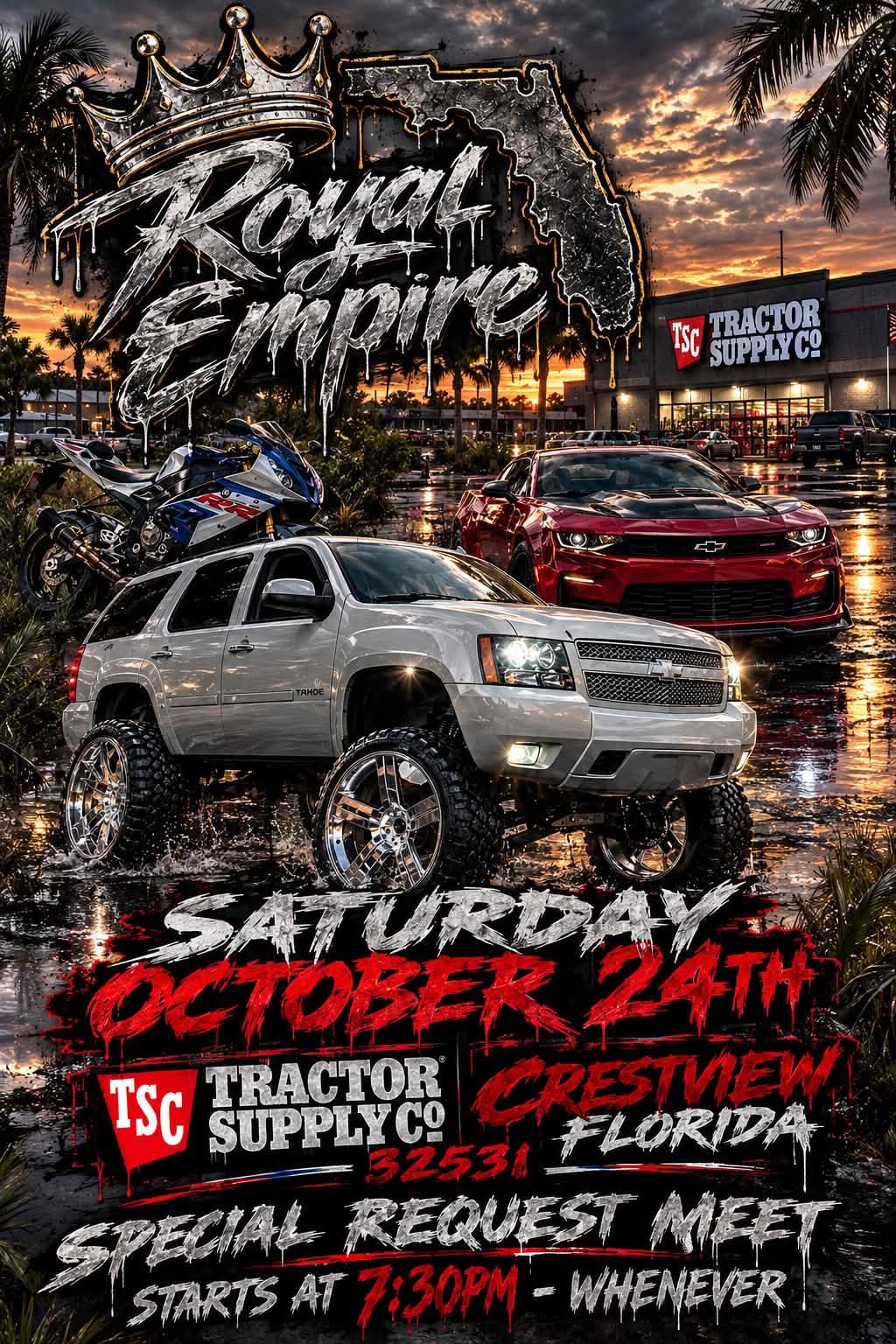 Flyer for Royal Empire Special Request Meet - Crestview
