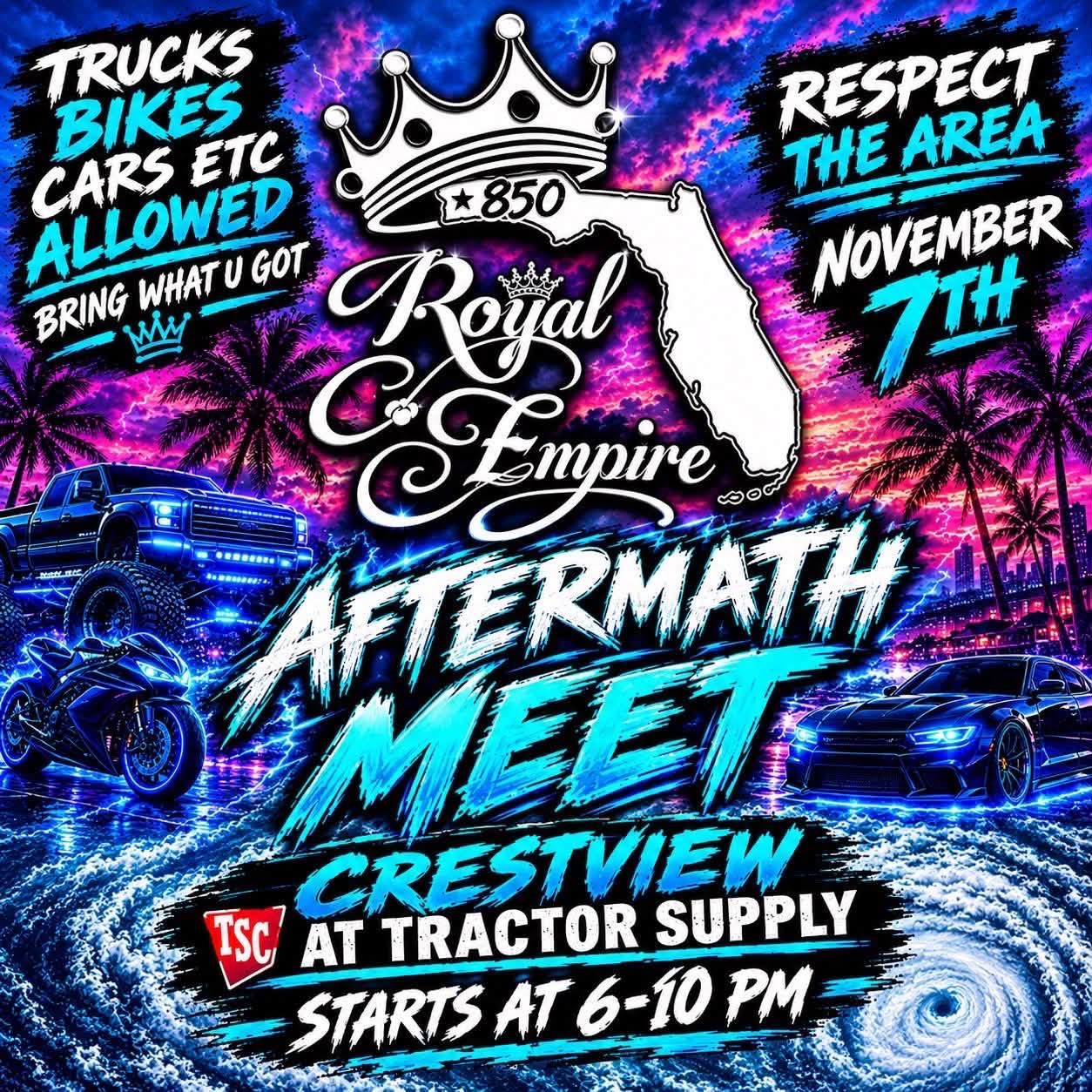 Flyer for Royal Empire Aftermath Meet - Crestview