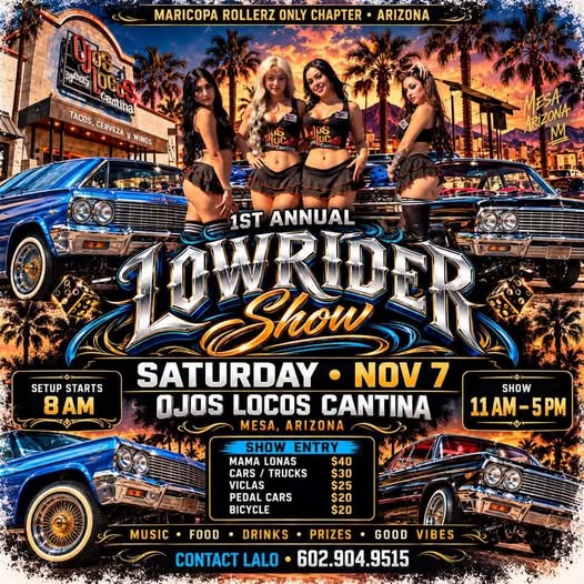 Flyer for 1st Annual Lowrider Show - Maricopa Rollerz