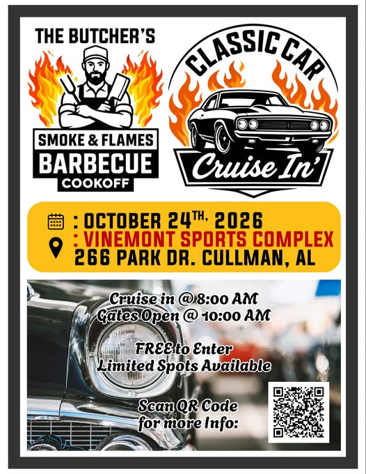 Flyer for Classic Car Cruise In