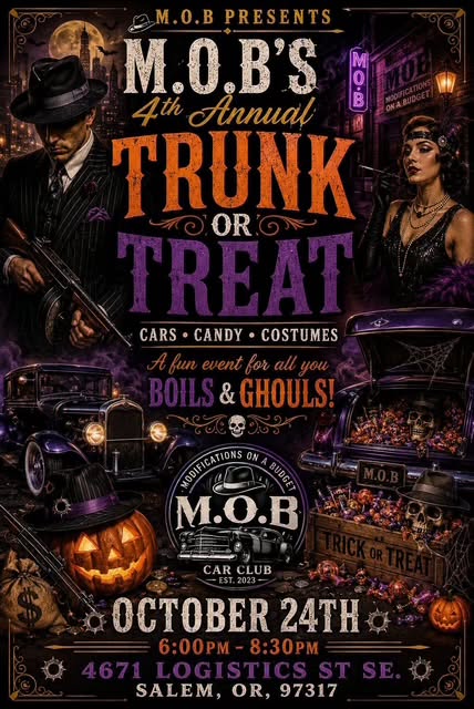 Flyer for M.O.B's 4th Annual Trunk or Treat