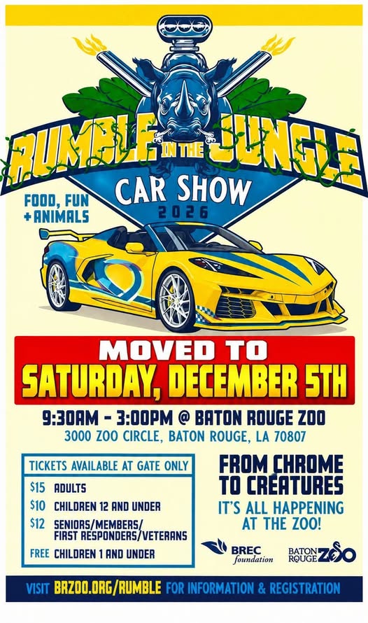 Flyer for Rumble in the Jungle Car Show