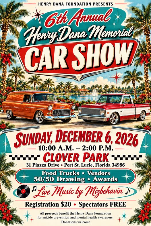 Flyer for 6th Annual Henry Dana Memorial Car Show