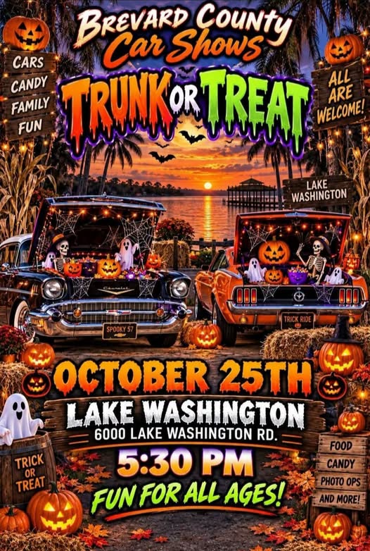 Flyer for Brevard County Car Shows Trunk or Treat