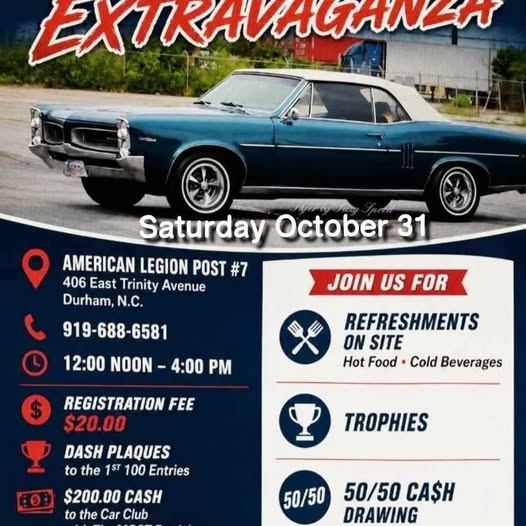 Flyer for American Legion Post #7 Extravaganza
