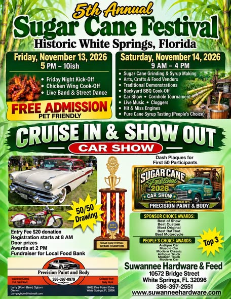 Flyer for Cruise In & Show Out Car Show