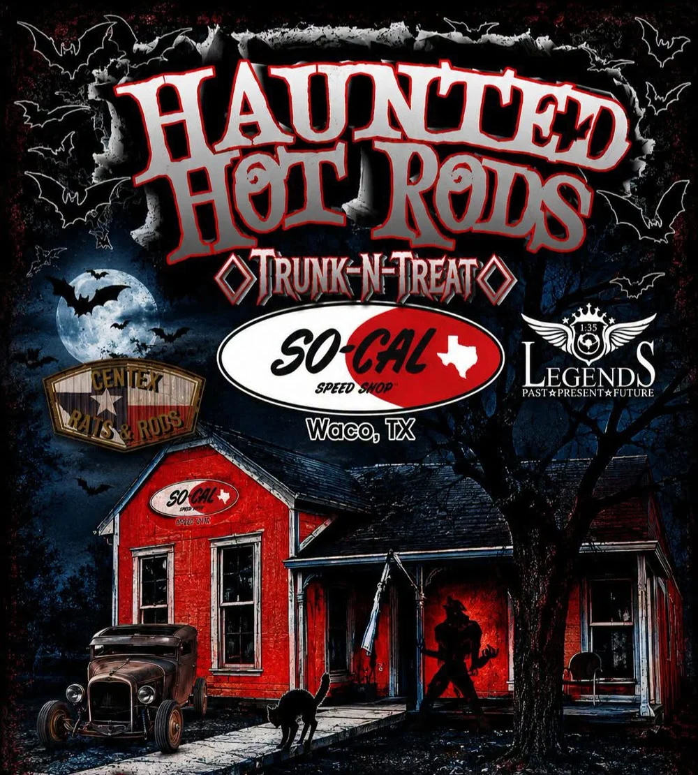 Flyer for Haunted Hot Rods Trunk-N-Treat at SoCal Speed Shop