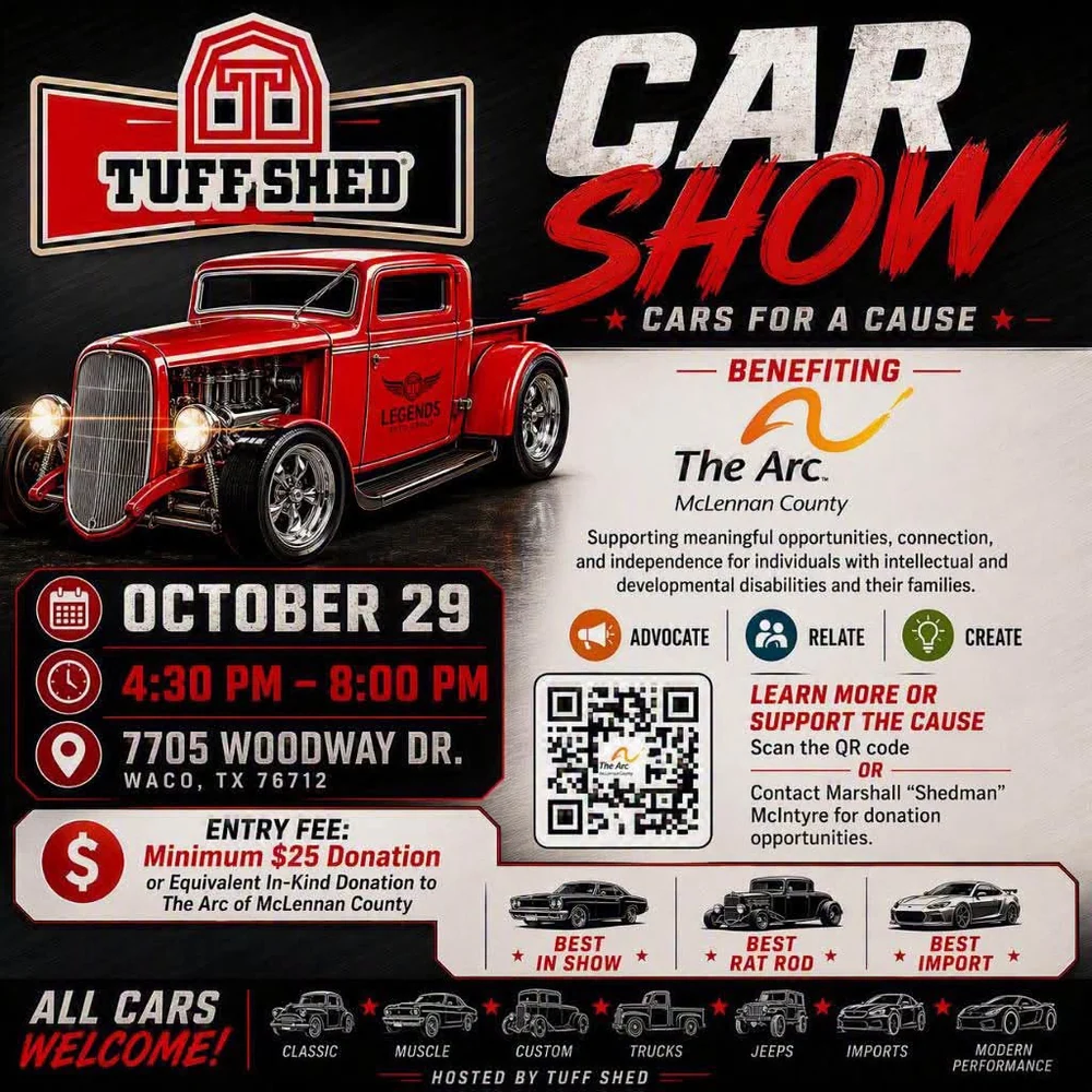 Flyer for Tuff Shed Car Show - Cars for a Cause