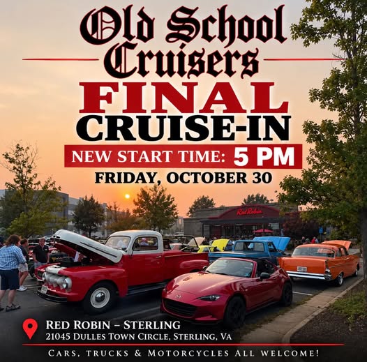 Flyer for Old School Cruisers Final Cruise-In