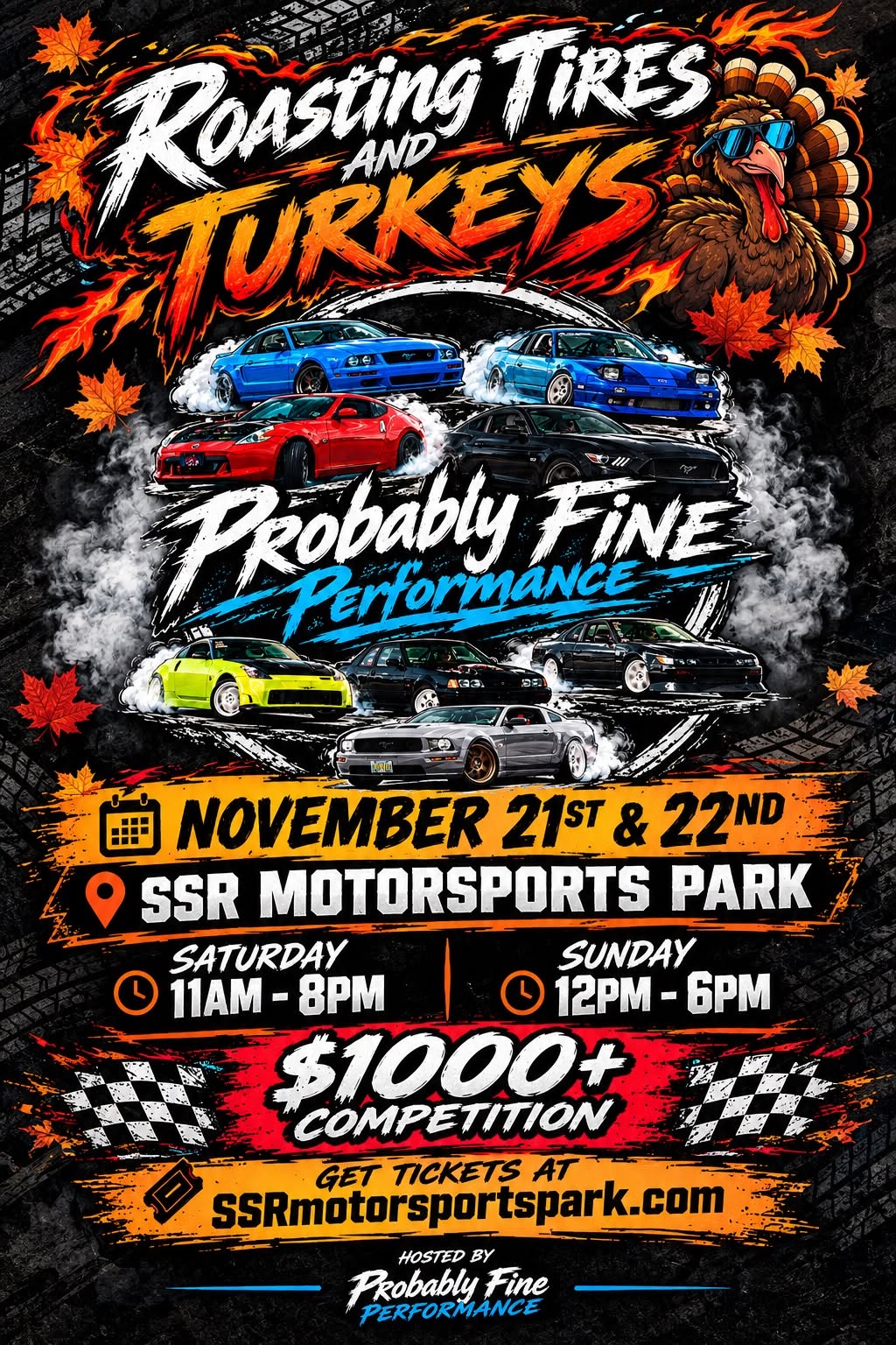 Flyer for Roasting Tires and Turkeys - Probably Fine Performance