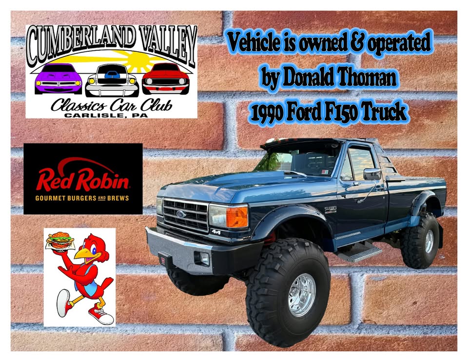 Flyer for Cumberland Valley Classic Car Club