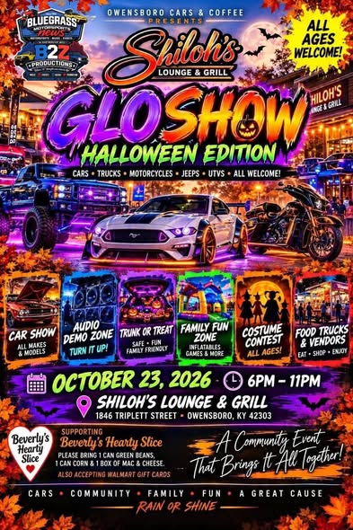 Flyer for Shiloh's Lounge & Grill Glo Show Halloween Edition