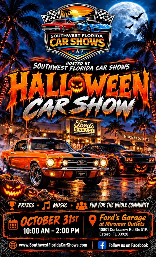 Flyer for Southwest Florida Halloween Car Show