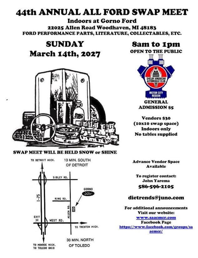 Flyer for 44th Annual All Ford Swap Meet