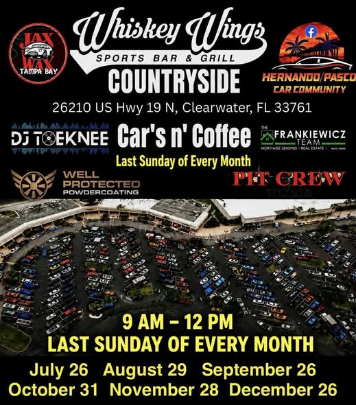 Flyer for Car's n' Coffee Countryside