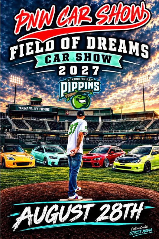 Flyer for PNW Car Show Field of Dreams Car Show