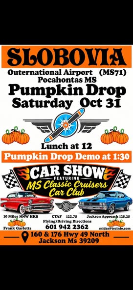 Flyer for MS Classics Cruisers Car Club Car Show