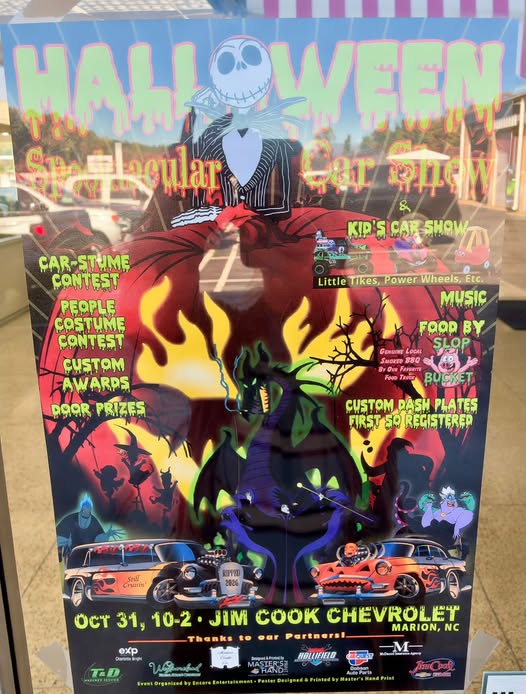 Flyer for Jim Cook Chevrolet Halloween Car Show