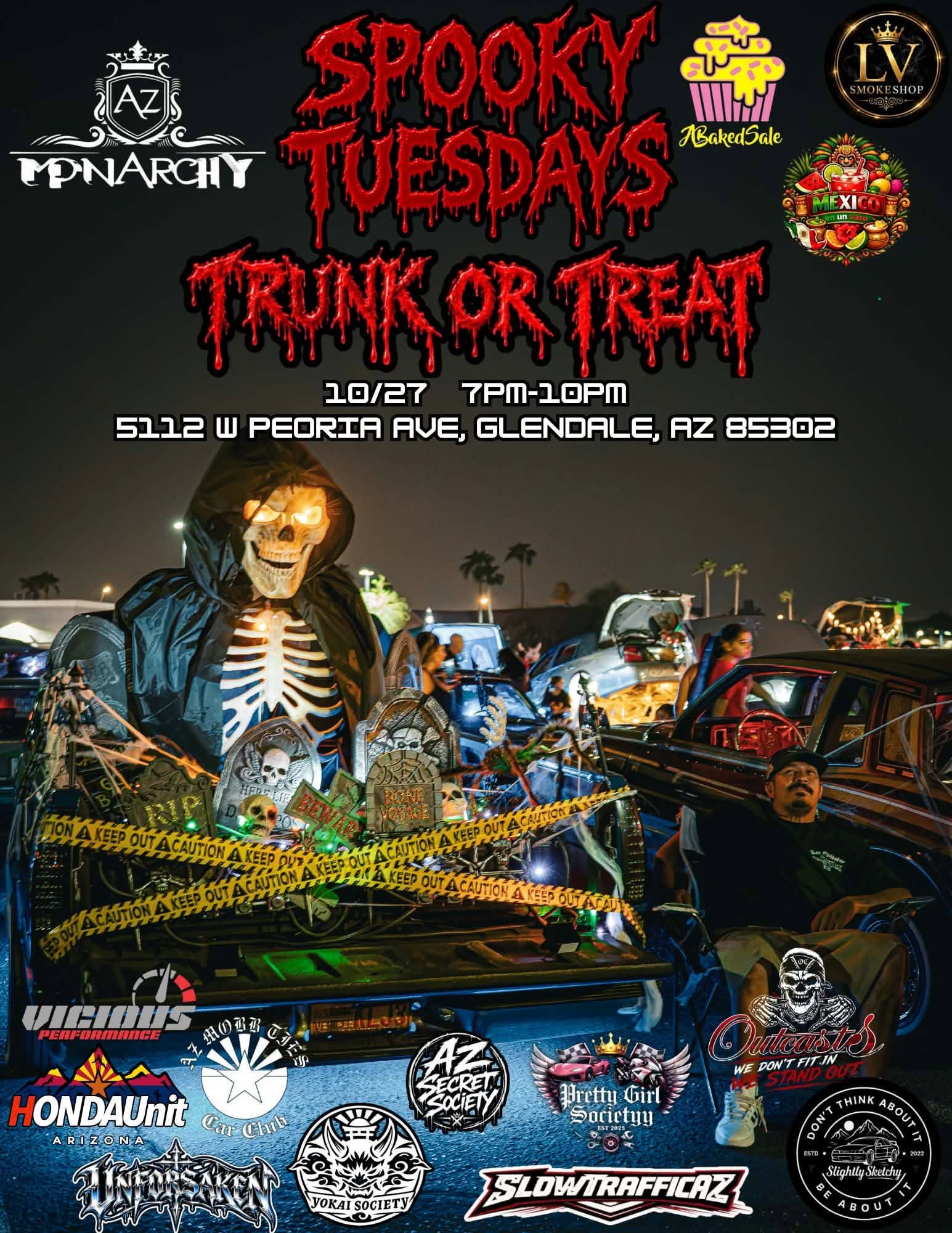 Flyer for Spooky Tuesdays Trunk or Treat