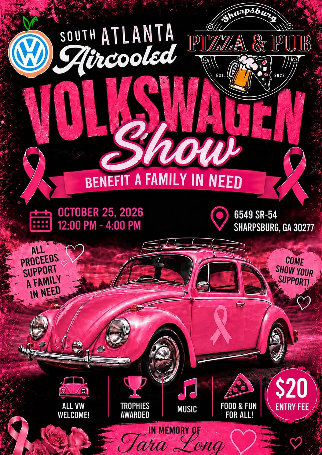 Flyer for South Atlanta Aircooled Volkswagen Show
