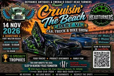 Flyer for Cruisin' the Beach Car, Truck & Bike Show