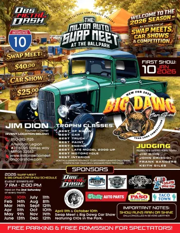Flyer for Milton Auto Auctions at the Ballpark