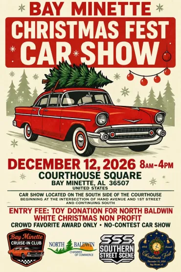 Flyer for Bay Minette Christmas Fest Car Show