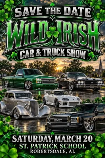 Flyer for Wild Irish Car & Truck Show
