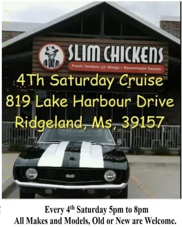 Flyer for Slim Chickens 4th Saturday Cruise