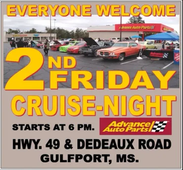Flyer for Advanced Auto Parts 2nd Friday Cruise-Night