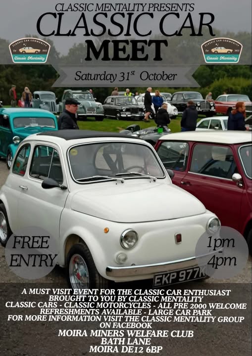 Flyer for Classic Mentality Classic Car Meet