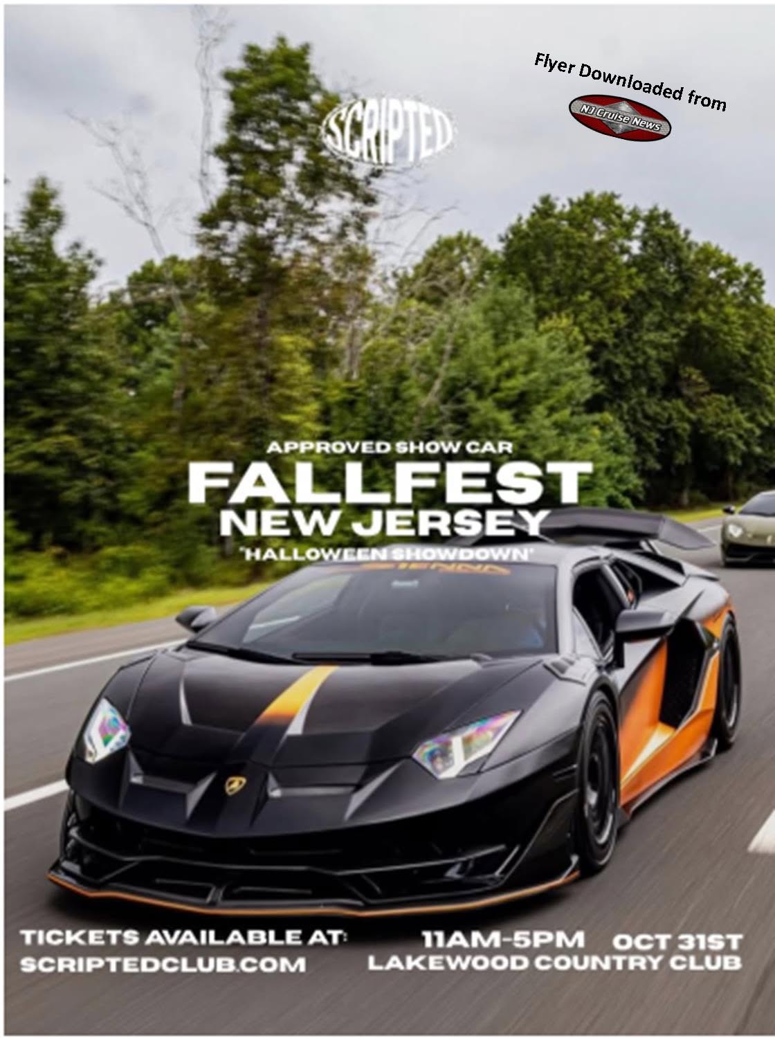 Flyer for Fallfest New Jersey Halloween Showdown