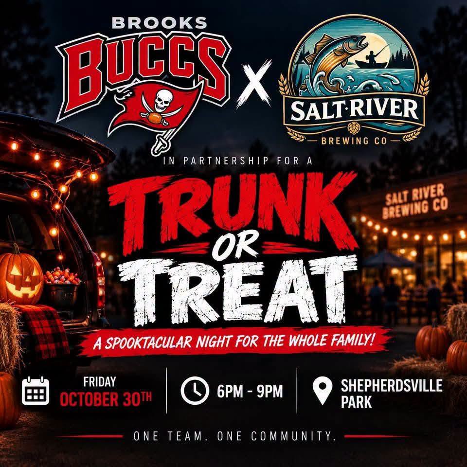 Flyer for Brooks Buccs Trunk or Treat