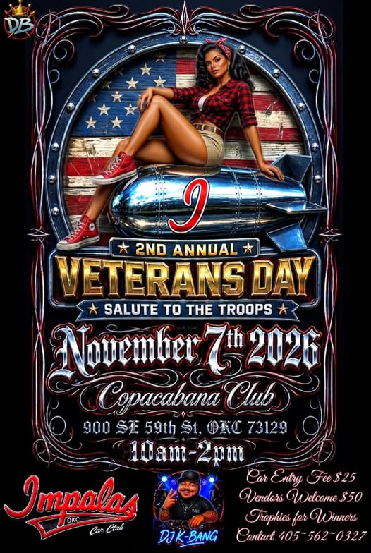 Flyer for 2nd Annual Veterans Day Salute to the Troops Car Show