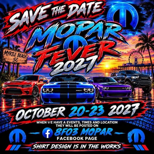 Flyer for Mopar Fever 2027