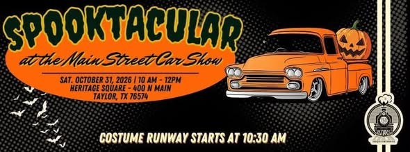 Flyer for Spooktacular at the Main Street Car Show