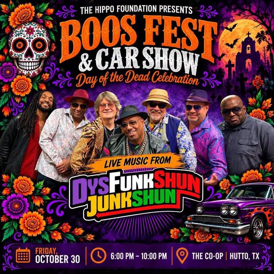 Flyer for The Hippo Foundation Boos Fest & Car Show