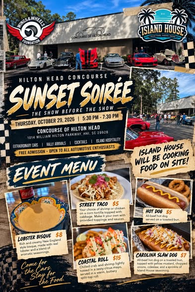 Flyer for Hilton Head Concourse Sunset Soiree