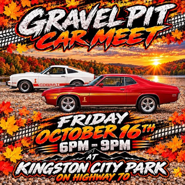 Flyer for Gravel Pit Car Meet