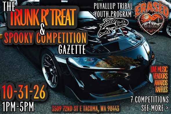 Flyer for The Trunk Treat & Spooky Competition Gazette